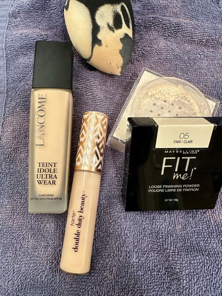 This is my current favorite makeup combo for natural, beautiful skin! It's a medium coverage look perfect for summer! I wear 115C in the Lancôme teint idole ultra wear and 12N in the Tarte shape tape radiant. Also that beauty sponge is the BEST! 
............
Beauty blender dupe beauty blender sponge makeup sponge maybelline powder maybelline fit me best setting powder oily skin makeup normal skin makeup medium coverage makeup full coverage makeup summer makeup best foundation Lancôme foundation Tarte shape tape best concealer best drugstore setting powder drugstore concealer beginner makeup easy makeup glowy makeup fair skin makeup sensitive skin makeup makeup essentials beauty essentials summer trends summer wedding look summer wedding makeup travel look travel makeup 

#LTKBeauty #LTKWorkwear #LTKFindsUnder50