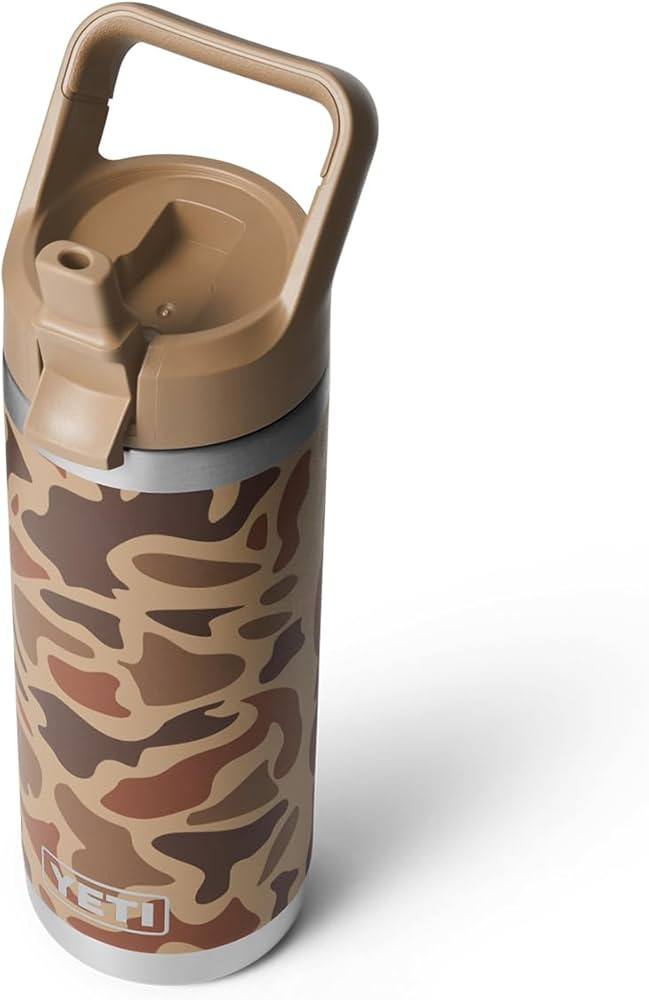 YETI Rambler 18 oz Bottle, Vacuum Insulated, Stainless Steel with Straw Cap, Wetlands Camo | Amazon (US)