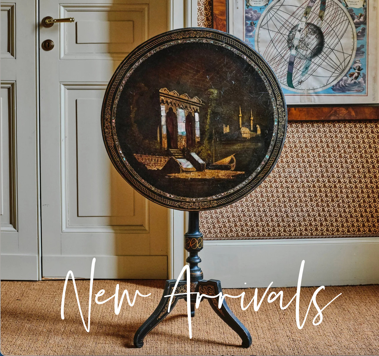 Beautiful new arrivals from @cabanamagazine to update your home for spring.  I love this antique hand-painted tilt-top table.  Take a look at our favorite home decor! 

 #LTKHome