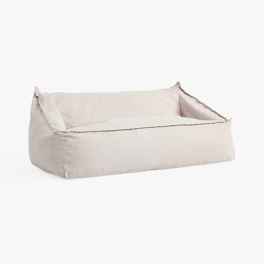 Double Eco Performance Textured Weave Oat Modern Bean Bag Lounger | Pottery Barn Teen