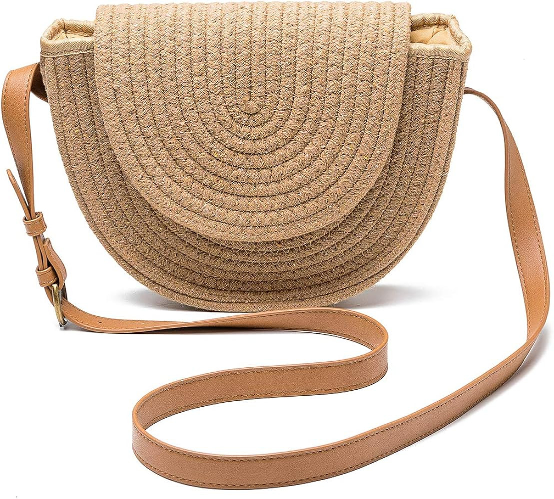 Straw Shoulder Bag, Kadell Straw Clutch Women Handmade Straw Bag Summer Beach Envelope Purse Wallet | Amazon (US)