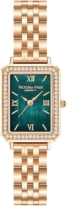 VICTORIA HYDE Women Watches Green Mother of Pearl Dial Ladies Wristwatches Genuine Leather Strap ... | Amazon (US)