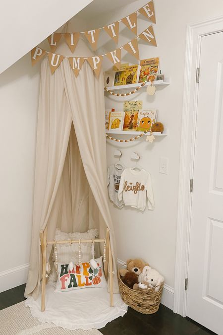 Neutral nursery fall reading nook 🧡✨🍂🫶🏼🎃

#LTKfamily #LTKSeasonal #LTKbaby