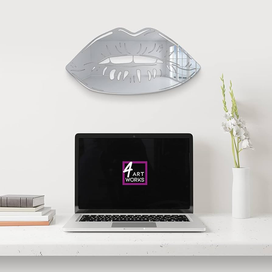 4ArtWorks - Mirror Lips 3D Wall Art - Ready to Hang Acrylic Wall Decorations for Bedrooms, Dorms,... | Amazon (US)