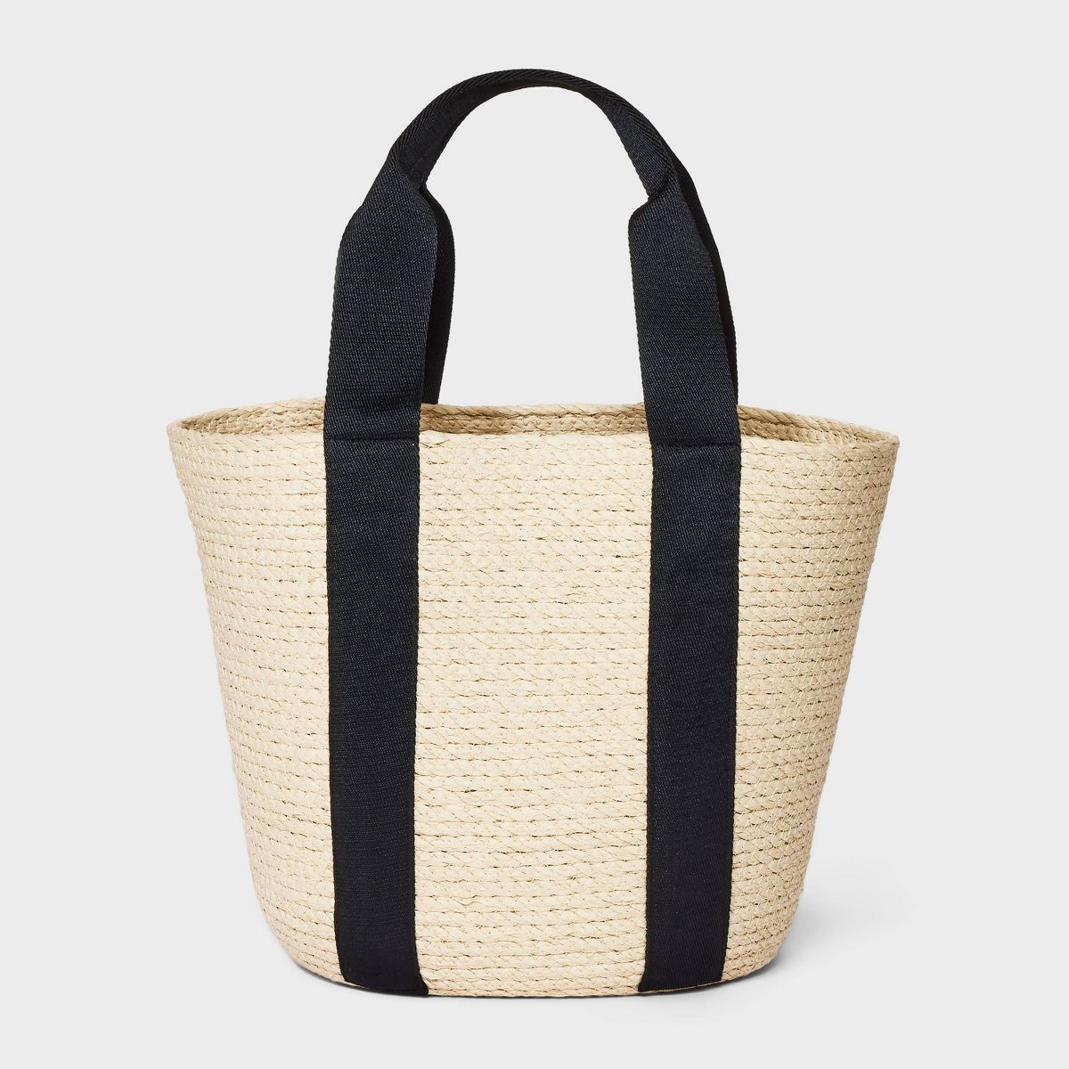 Straw Natural Tote Handbag - A New Day™ Black | Target