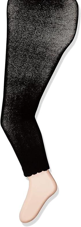 Jefferies Socks Girls' Cotton Footless Tights with Scalloped Edge | Amazon (US)