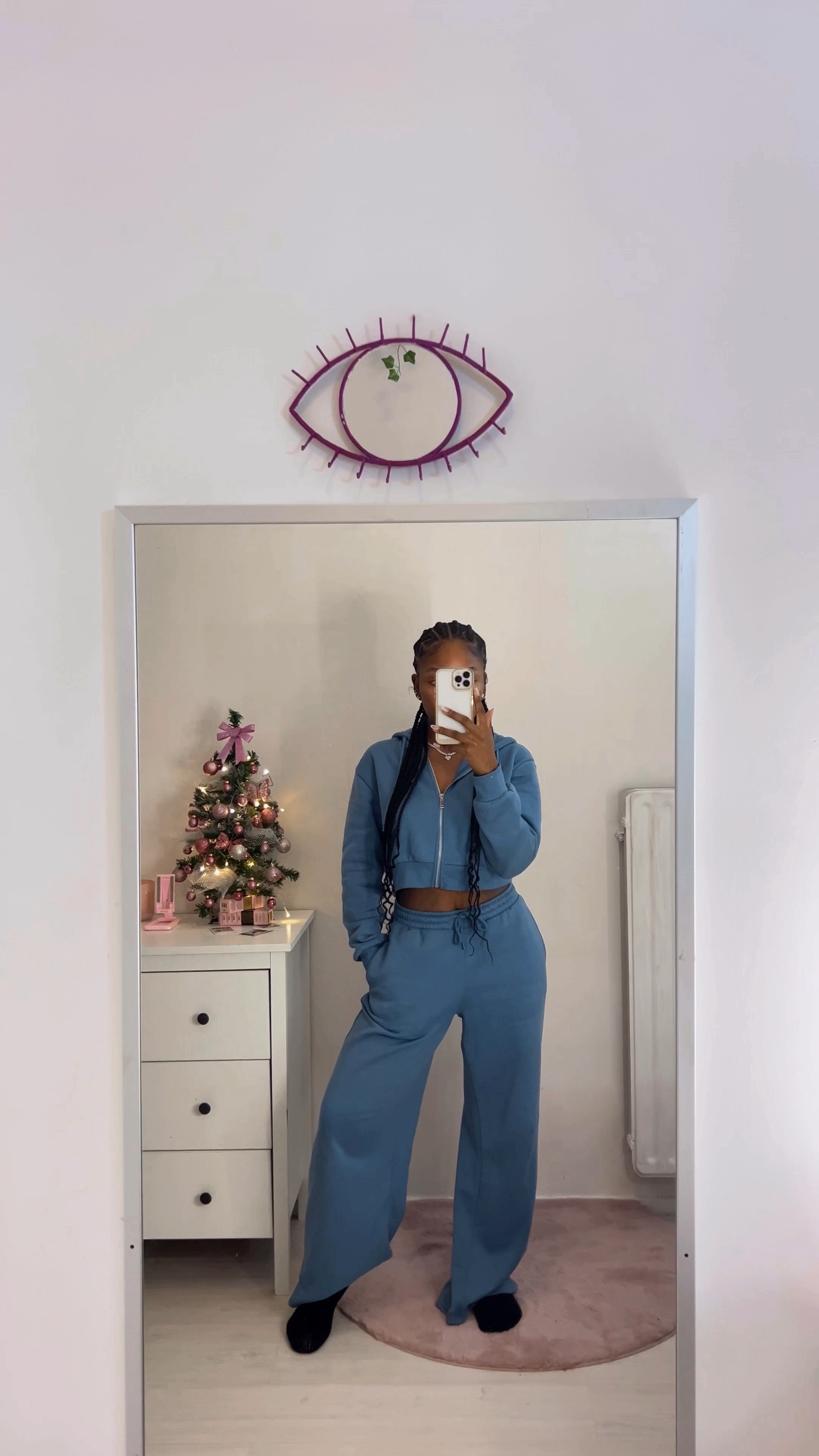 comfy outfit, comfy lounge set, co ord set, cropped vest, wide leg pants, h&m set, winter outfit, airport outfit, pearl necklace, clear iphone case, blue set, blue loungewear set, cropped hoodie, wide leg sweatpants

#LTKfindsunder50 #LTKeurope #LTKstyletip