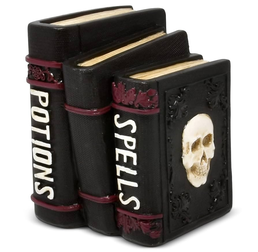 Gift Boutique Halloween Spell Book Decor – Resin Potions Spells Decorative Books with Skull for... | Amazon (US)