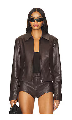 LAMARQUE Oceana Jacket in Mahogany from Revolve.com | Revolve Clothing (Global)