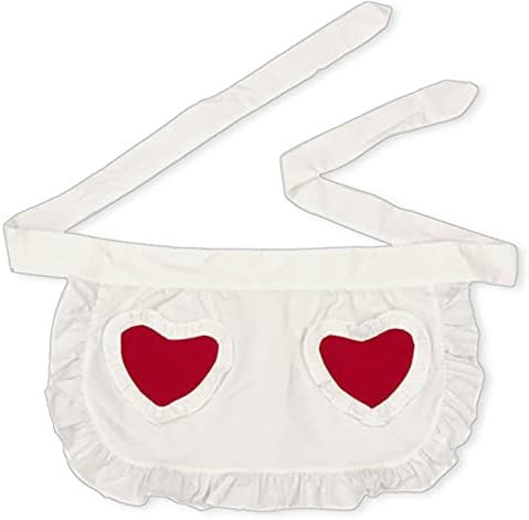 Waist Apron Kitchen Cooking Restaurant 100% Cotton Bistro Half Aprons with Pockets For Girl Woman | Amazon (US)