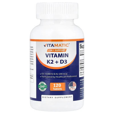 Vitamatic, Vitamin K2 + D3, 120 Tablets | iHerb