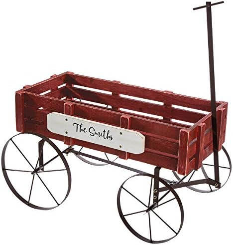 Fox Valley Traders Personalized Red Wagon Planter, Decorative Indoor/Outdoor Garden Backyard Plan... | Amazon (US)