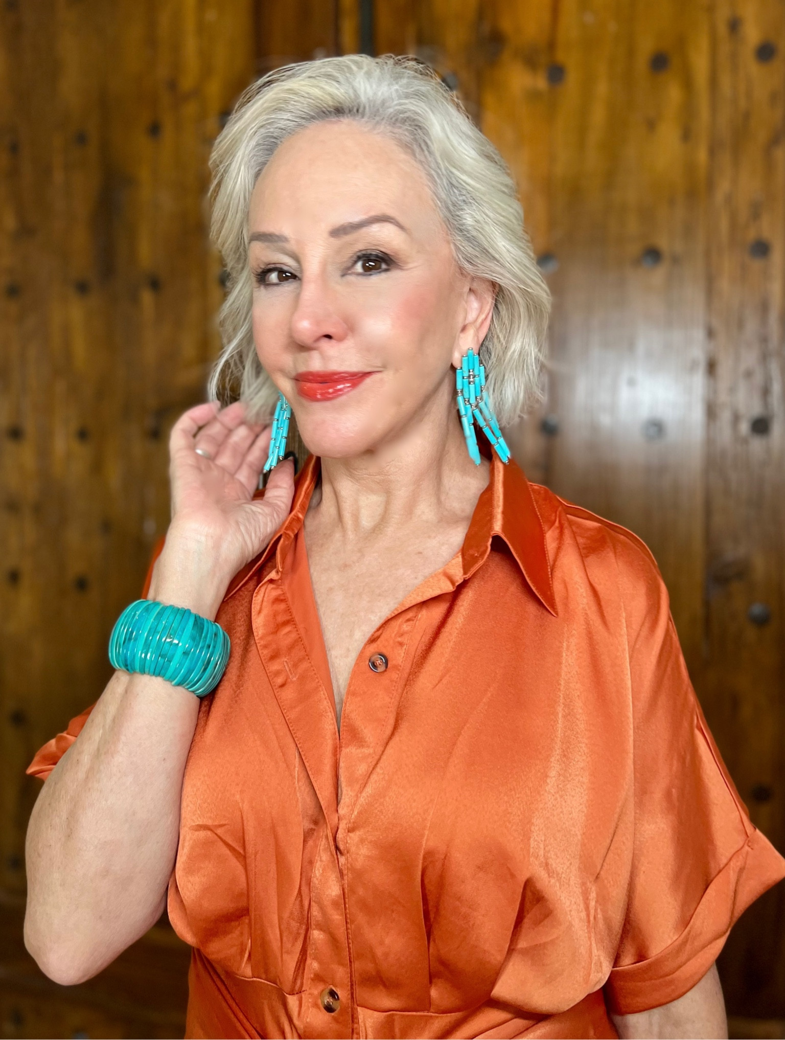 Turquoise statement earrings are essentials and never go out of style. @kendrascott knocked these beauties out of the park. Dress comes in many colors and the fit is tts. 
#kendrascott #statementearrings #turquoiseearrimgs #mididress #turqoisejewelry 

#LTKSeasonal #LTKunder50 #LTKstyletip