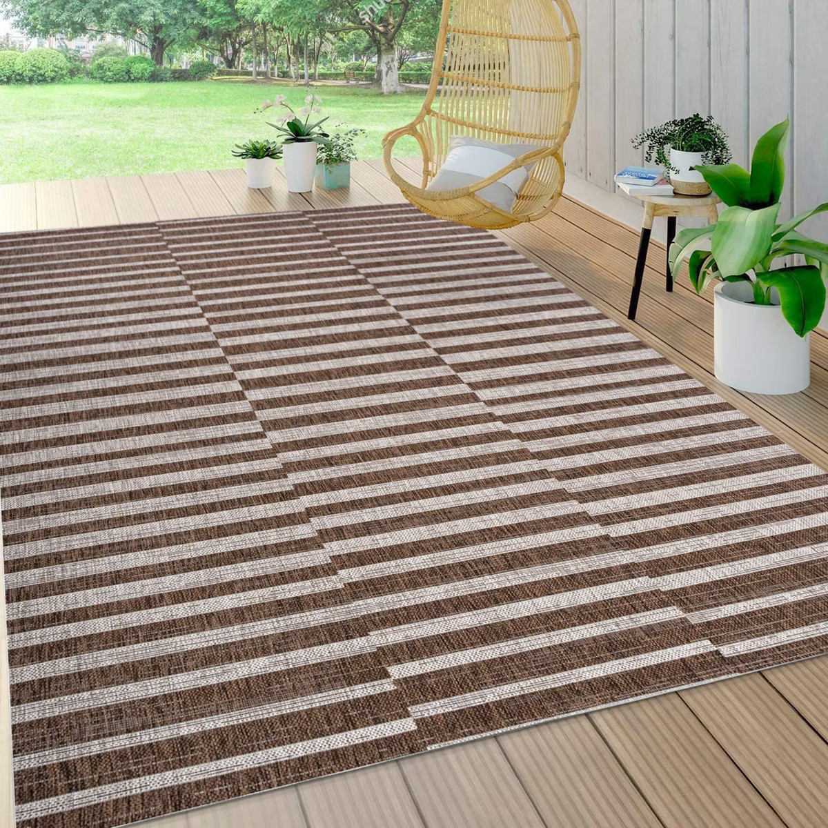 Sukie Modern Offset Stripe Indoor/Outdoor Area Rug - JONATHAN Y | Target