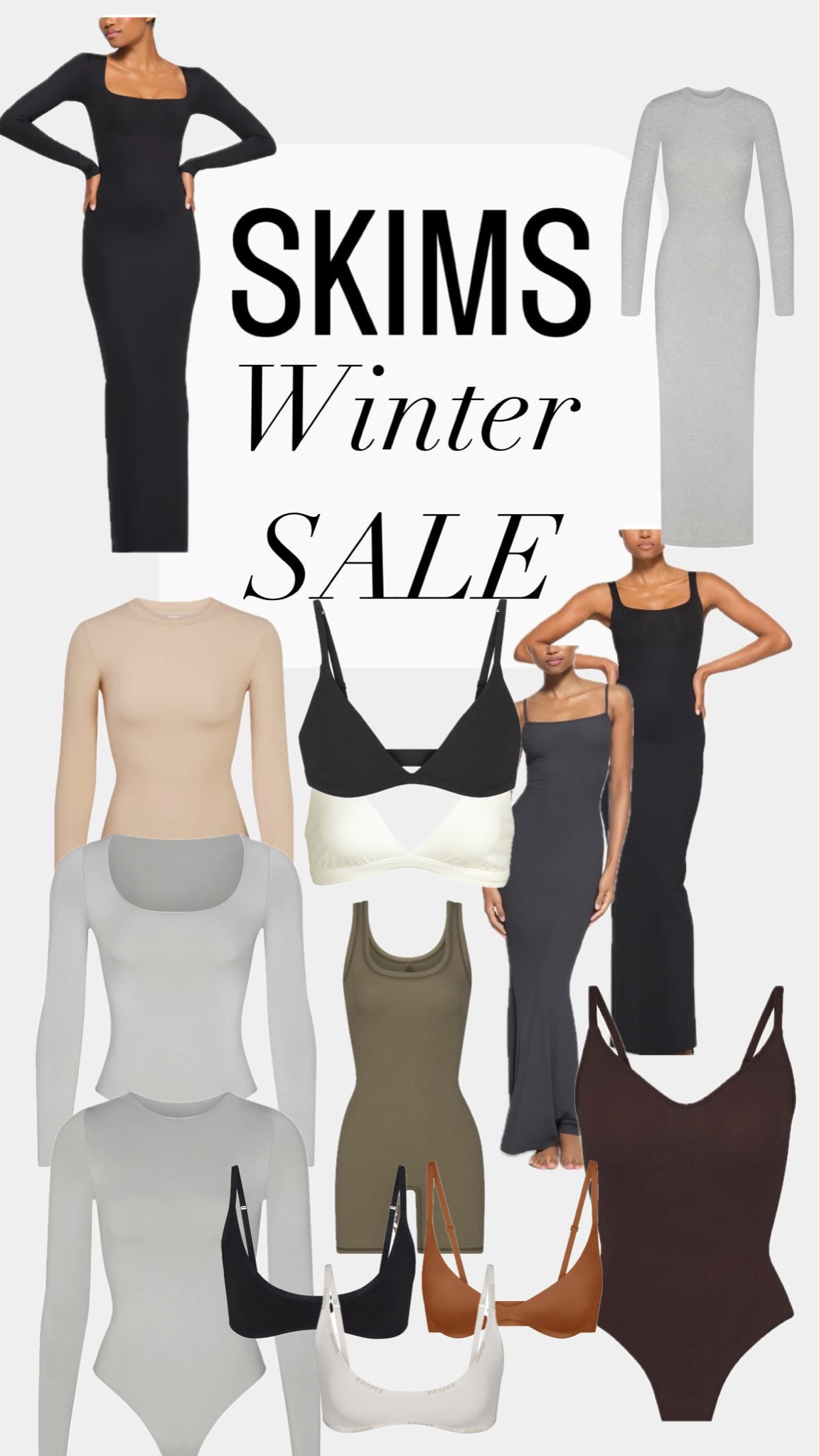 SKIMS Winter Sale. All your favs on sale! Shapewear. Bras. Bralettes. Long sleeves. Bodysuit. Dresses. 

#LTKstyletip #LTKsalealert #LTKSeasonal