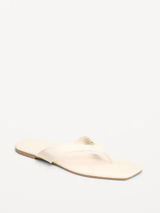 Faux-Leather Flip Flop for Women | Old Navy (CA)