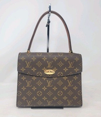 Louis Vuitton Malesherbes Monogram Canvas Leather Top Handle Hand Bag Authentic | eBay US