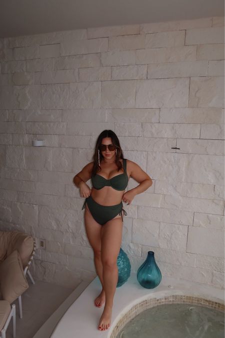 Bikinis and swimsuits I wore on vacation,l. Resort outfits, midsize swim, curvy swim, mom body swimsuits. Size 10, apple shape. 

#LTKswim #LTKmidsize #LTKtravel