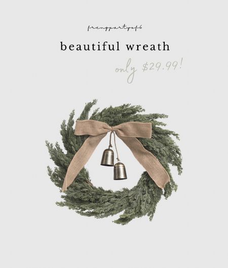 Beautiful wreath with bells in stock and only $29.99! Christmas decor, holiday home, front porchh

#LTKHoliday #LTKfindsunder50 #LTKsalealert