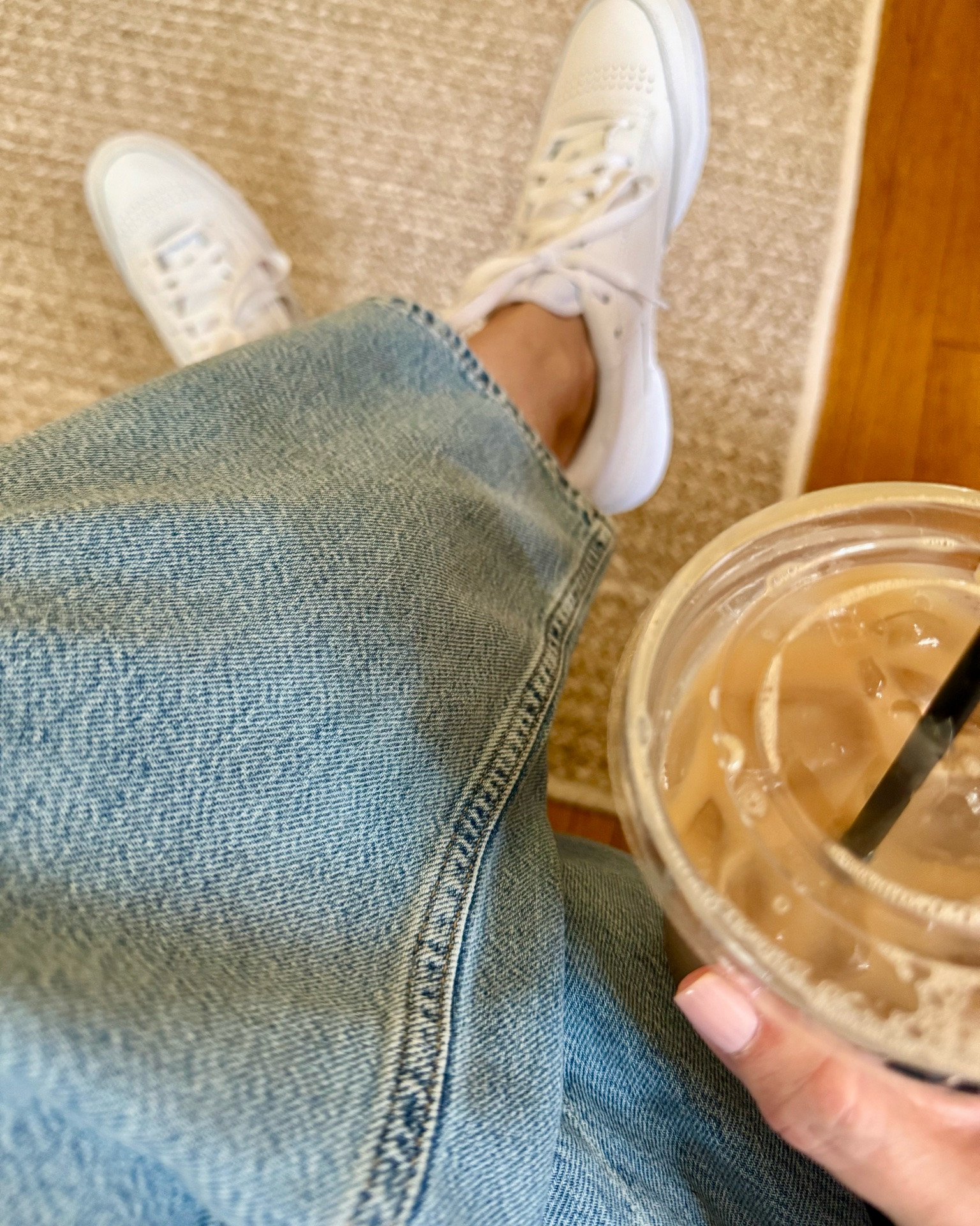 this jeans + sneakers combo is perfect for the 4th or anytime! the jeans are a very light weight denim so if you’re in a sweltering climate like I am in Atlanta, you can stay cool as a cucumber🥒lol! am so ON about these classic sneakers too! so great with everything you already own + crisp white sneakers scream summer to me🌼😍😎 also: again with this mani company + their vegan formula long wear polish that removes so easily + absolutely does NOT damage your natural mails! in fact it improves them! look at my nails - gorgeous, right💅🏻? after doing nails professionally for 5 years I know what is quality + what isn’t with all things nail related. would never steer you wrong, my friends! I use this top coat linked below as its more shiny than the one in the kit. And, this rug is such a gem. so versatile - I have it on our sunroom, living room + laundry area! its great if you have kids +/ or pets as well! cleans up very easily when necessary!

#LTKgrwm #LTKBeauty #LTKHome