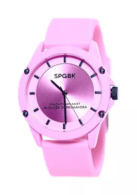 SPGBK Unisex Hillendale Light Pink Silicone Band Watch - 44 Millimeter | Belk