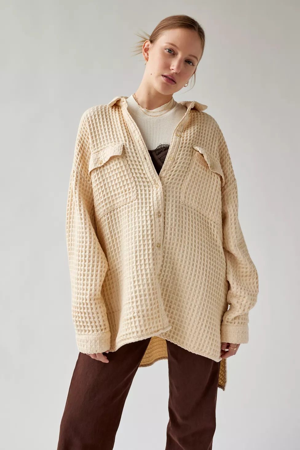 BDG Stanley Waffle Button-Down Shirt | Urban Outfitters (US and RoW)