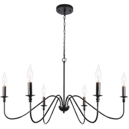 SEOL-Light 36"Dia Classic Candelabra Style Large Branch Iron Chandeliers Ceiling Hanging Pendant Lig | Amazon (US)
