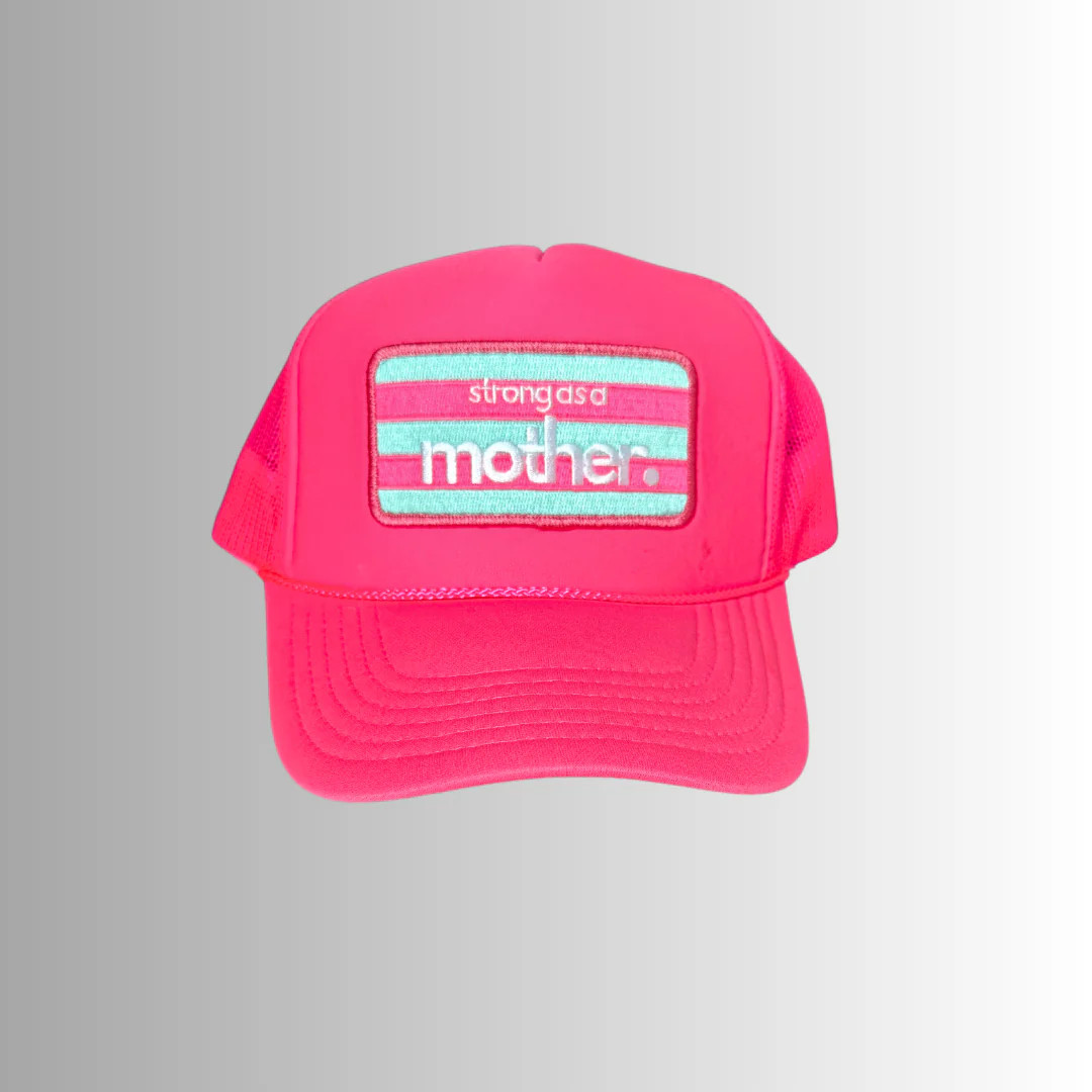 Strong as a mother\u00ae Patch Trucker Hat - Neon Pink | Mother Hats