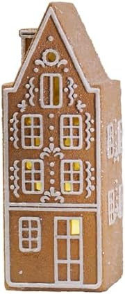 Cynkeyee Gingerbread Christmas Decorations Collectible Figurines - Resin Christmas Gingerbread Ho... | Amazon (US)