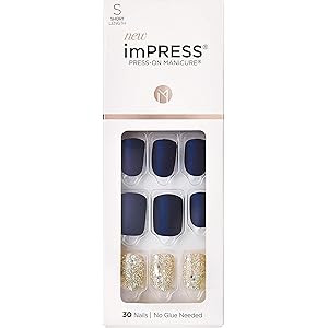 KISS imPRESS Press-On Manicure, Nail Kit, PureFit Technology, Short Press-On Nails, Wannabe Star, In | Amazon (US)