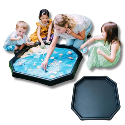 Learning Through PLAYtrays TUFF Tray (Large Black) Premium Quality TUFF Tray, Sensory Play Tray, Sand and Water, Sensory Table Stand Not Included | Amazon (US)