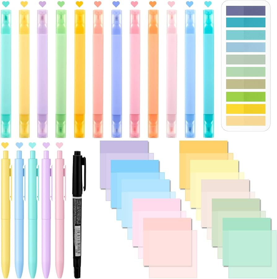 Jutom 38 Pcs Bible Journaling Study Kit for Women, Book Annotation Supplies with Highlighters Pen... | Amazon (US)