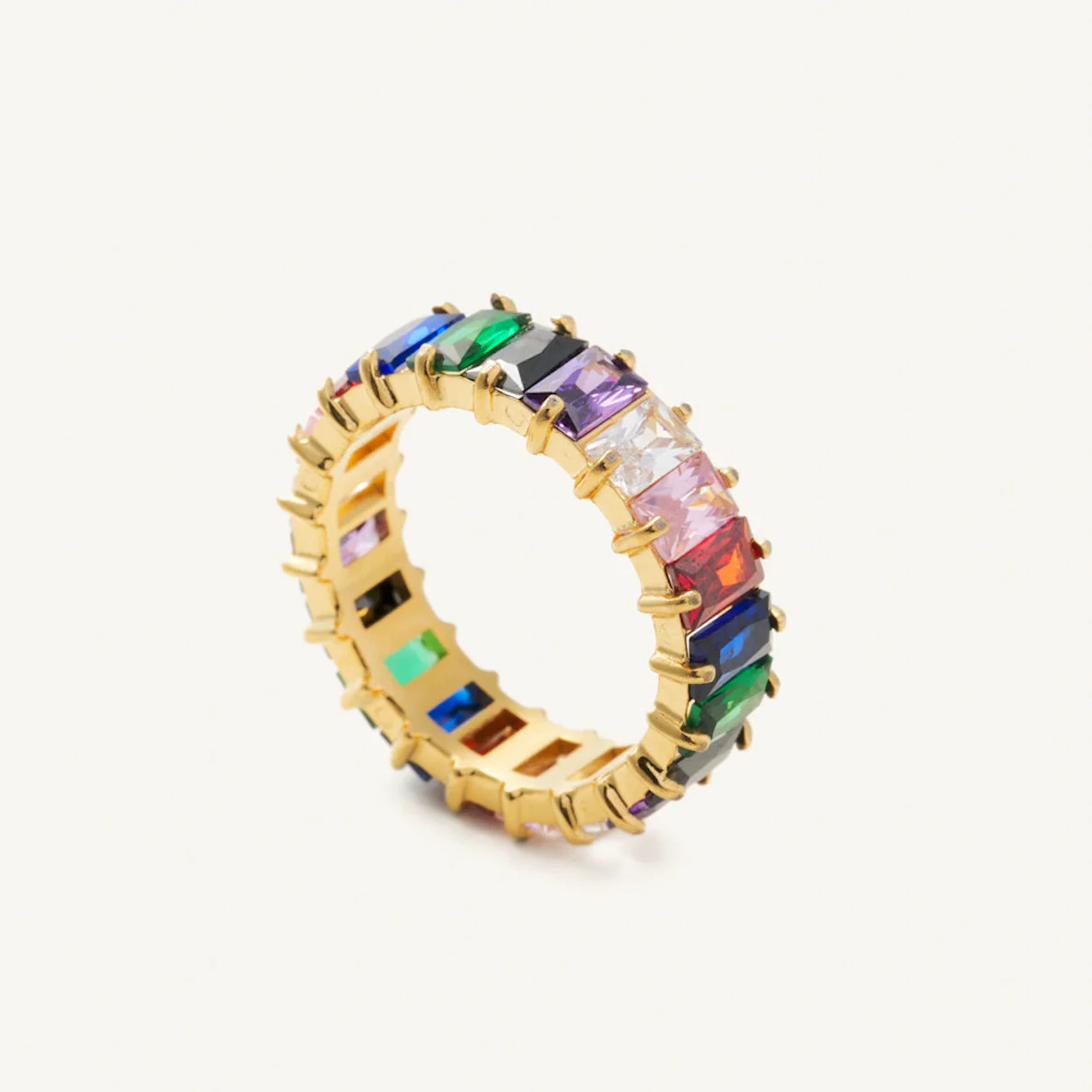Waterproof Gold Rainbow Shimmer Ring | Nikki Smith Designs