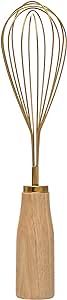 Bloomingville Standing Stainless Steel Wood Handle, Gold Finish Whisk, 10.25" | Amazon (US)