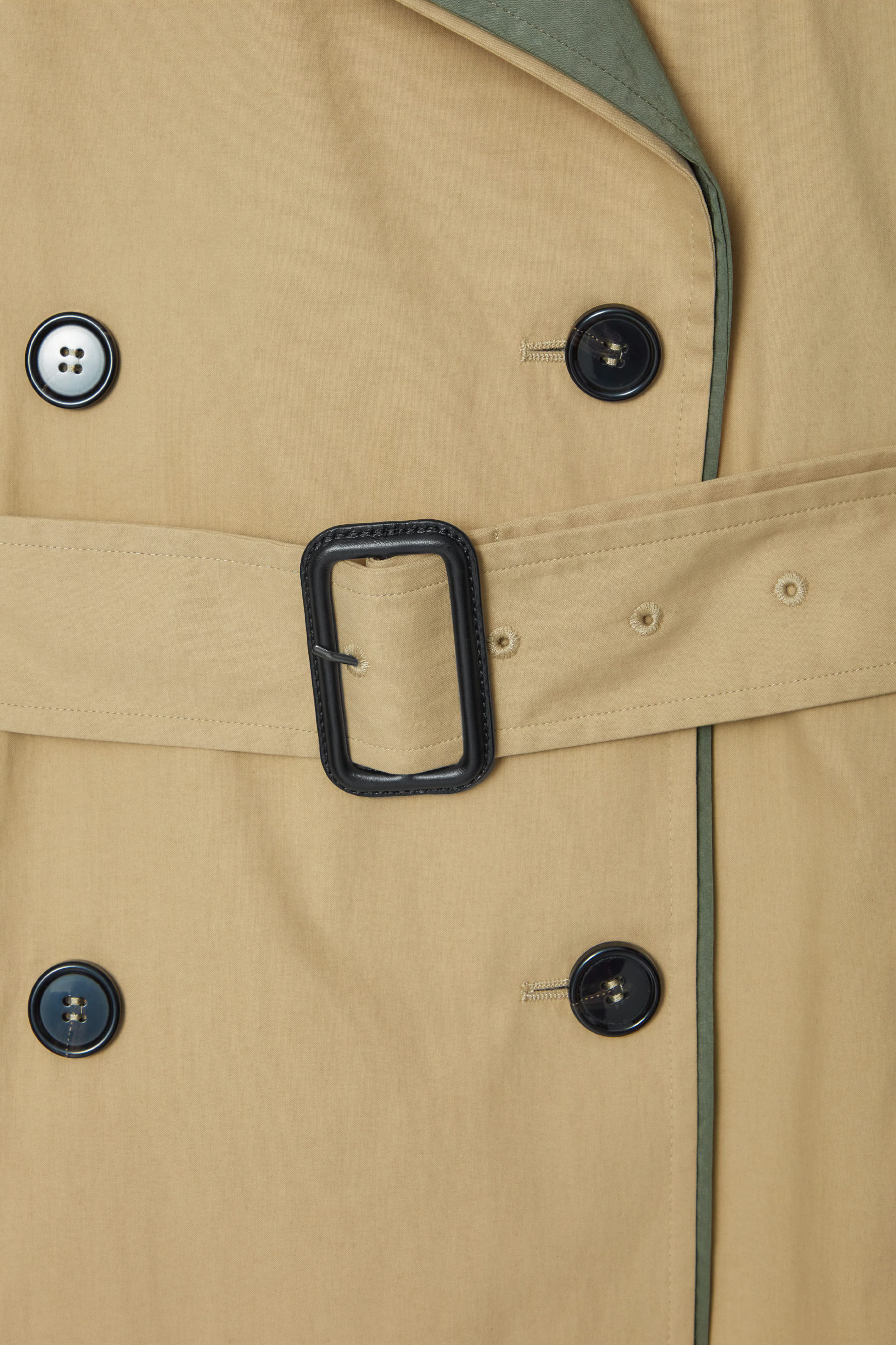 LAYERED DOUBLE-BREASTED TRENCH COAT - BEIGE / KHAKI | COS (EU)