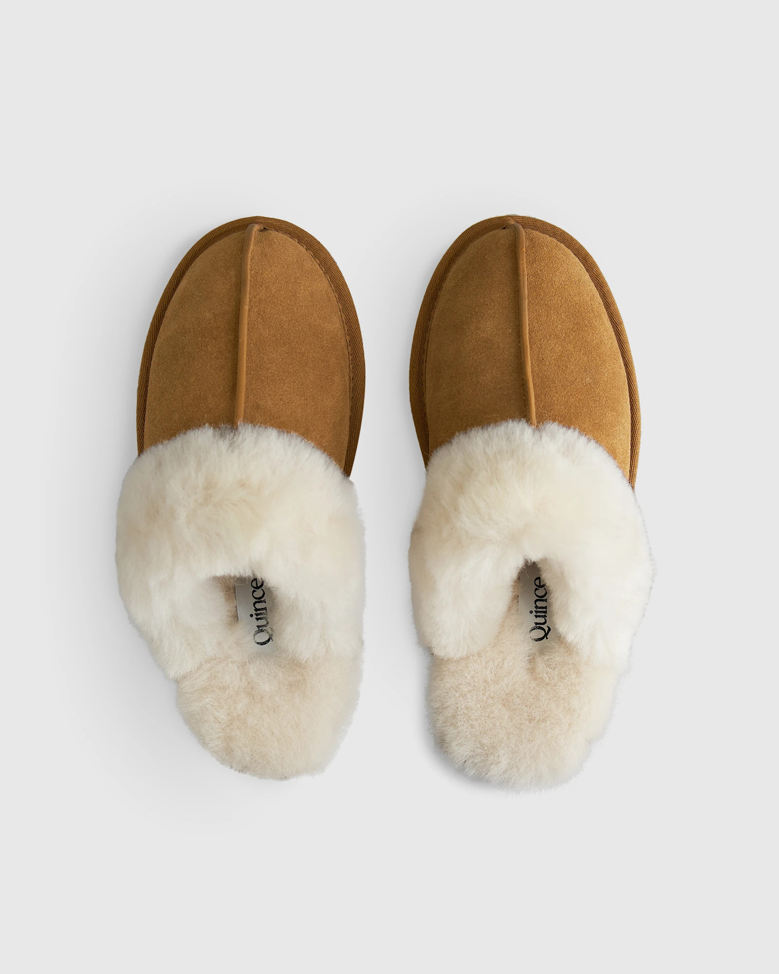 Quince | Women's Australian Shearling Scuff Slipper in Pecan, Size 7, Suede Leather | Quince