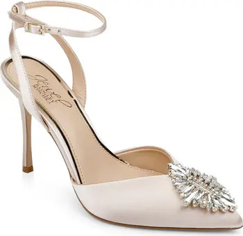 Jewel Badgley Mischka Gaby Crystal Embellished Ankle Strap Pump | Nordstrom | Nordstrom
