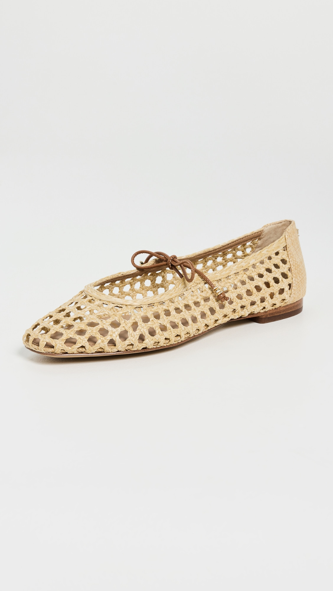 Sam Edelman Marcie Woven Mary Jane Flats Bleached Beechwood/Saddle 10 | Shopbop