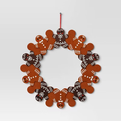Christmas Fabric Gingerbread Wreath - Wondershop™ | Target