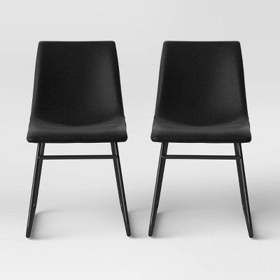 2pk Bowden Faux Leather and Metal Dining Chair - Project 62™ | Target