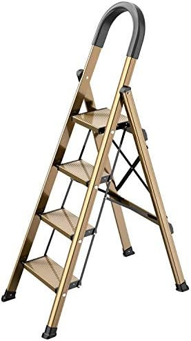 Lightweight Aluminum 4 Step Ladder Folding Step Stool Stepladders with Anti-Slip and Wide Pedal f... | Amazon (US)