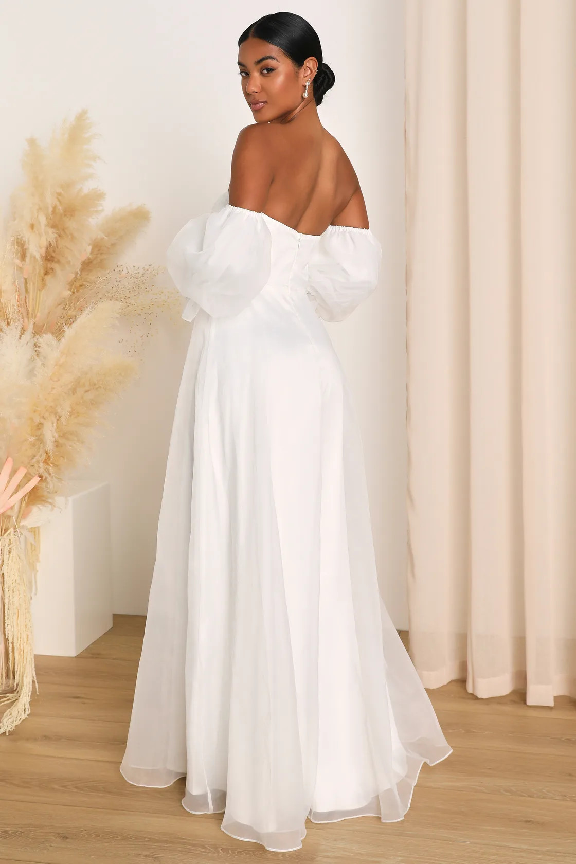 True Excellence White Bustier Off-The-Shoulder Gown | Lulus