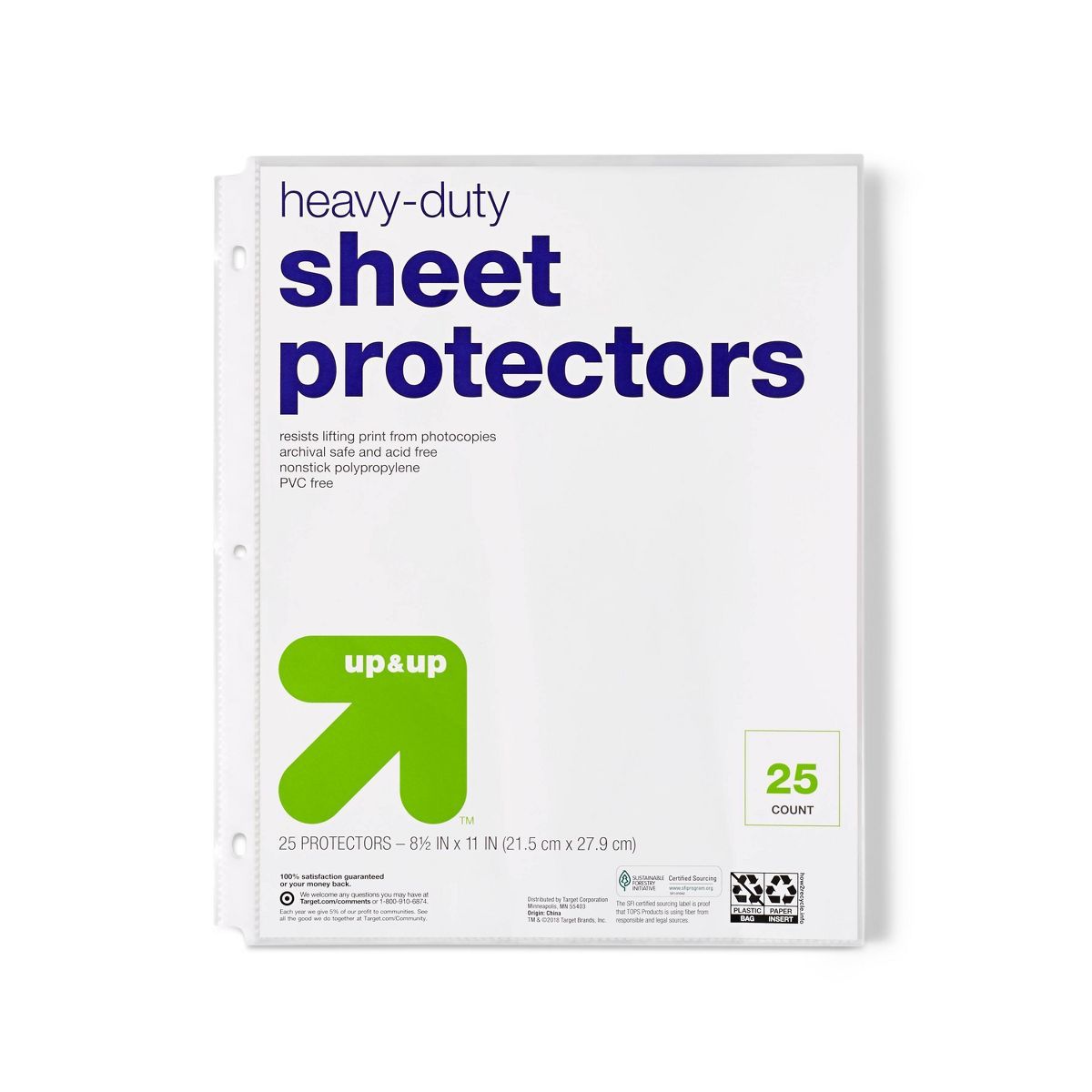 Letter Sheet Protectors Clear - up & up™ | Target