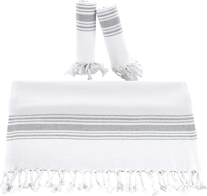 Hand Towels for Bathroom (Set of 3) Boho Turkish Kitchen Towels, Decorative Farmhouse Towels for ... | Amazon (US)