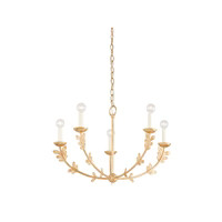 Priscilla Small Chandelier in Gold Leaf | Brooke and Lou