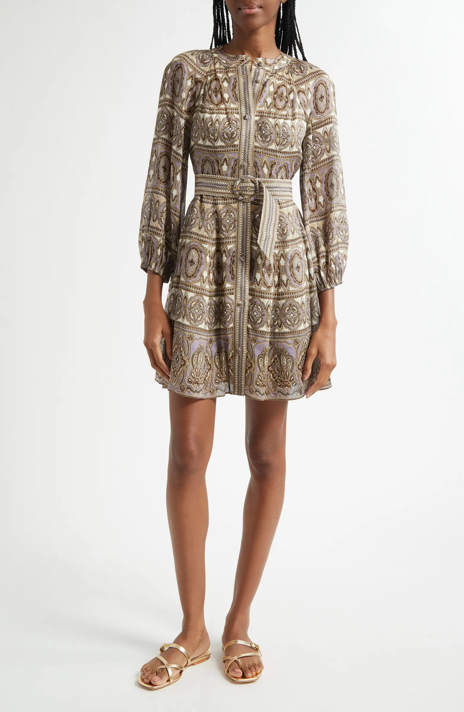 Veronica Beard Kumar Paisley Linen & Silk Dress | Nordstrom | Nordstrom