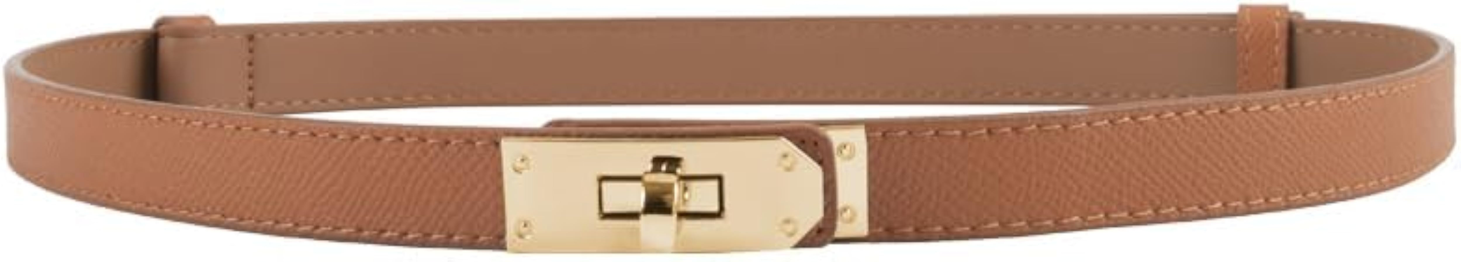 Women's Skinny Leather Belts Thin Waist Belt for Women with Turn Lock Buckle, Belts Woman Adjusta... | Amazon (CA)