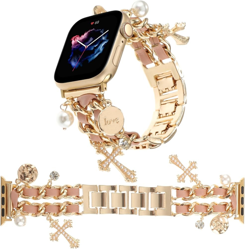 Stylish Wristband Compatible with Apple Watch Bands 38mm 40mm 41mm 42mm 44mm 45mm 49mm 46mm,Repla... | Amazon (US)