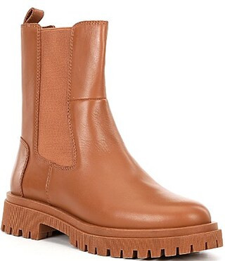 Gianni Bini Marvin Oiled Leather Lug Sole Booties - 6.5 | Dillard's