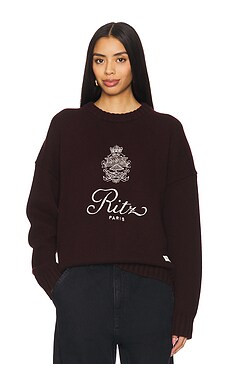FRAME X Ritz Cashmere Sweater in Bordeaux from Revolve.com | Revolve Clothing (Global)